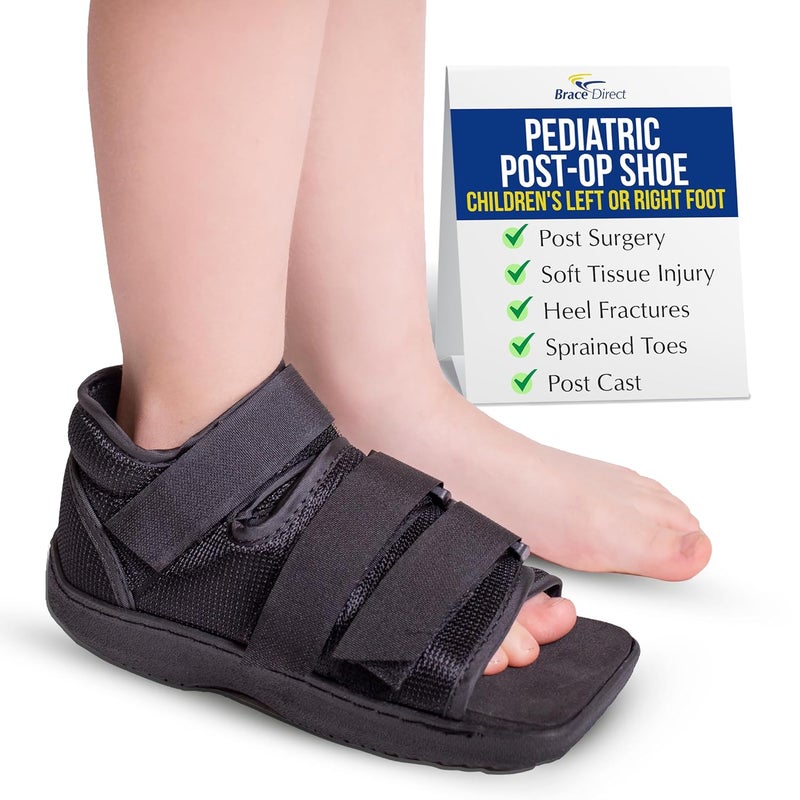 Brace Direct Pediatric Post-Op Shoe, Children’s Foot Injury Recovery, Support for Broken Toes, Fractures, Sprains, Protective Square Toe, Universal Left or Right Foot, Kids L (US 6.5-7) - Image 1